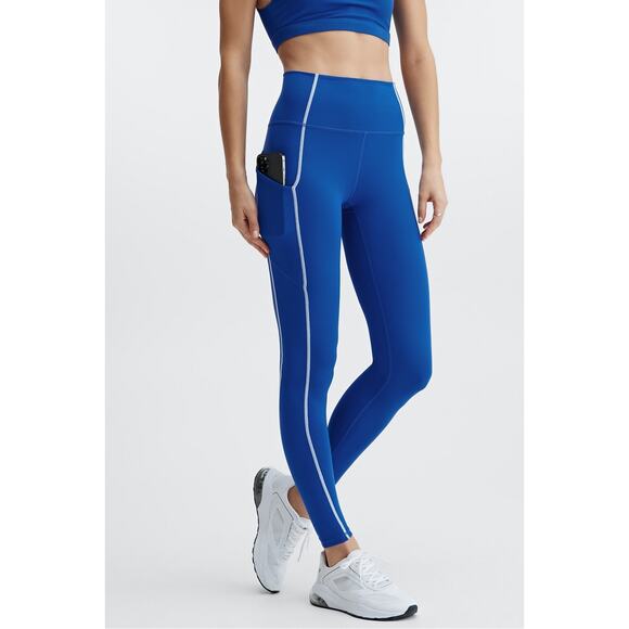 Fabletics Pants - Fabletics Oasis Blue PureLuxe High-Waisted Pockets Legging